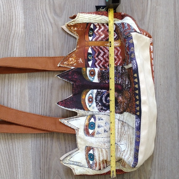 LAUREL BURCH Cat Lady Bag Ancestral Cats Zippered - Picture 2 of 14